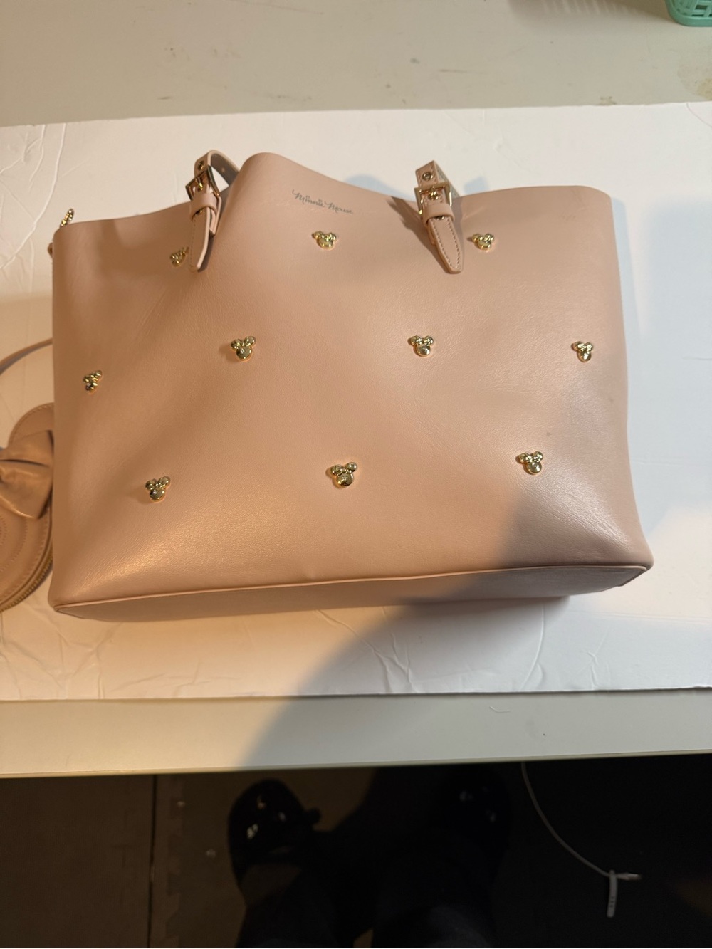 Disney Minnie Mouse Blush Pink Tote & Crossbody Bag Set Disney Cruise